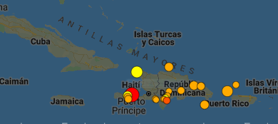Se registra un temblor de tierra de magnitud 5,4 en el Oeste de Haití