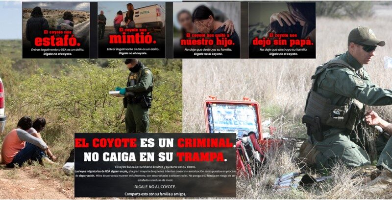 Gobierno de EEUU lanza campaña “Dígale no al Coyote” contra el cruce ilegal de migrantes en frontera con México