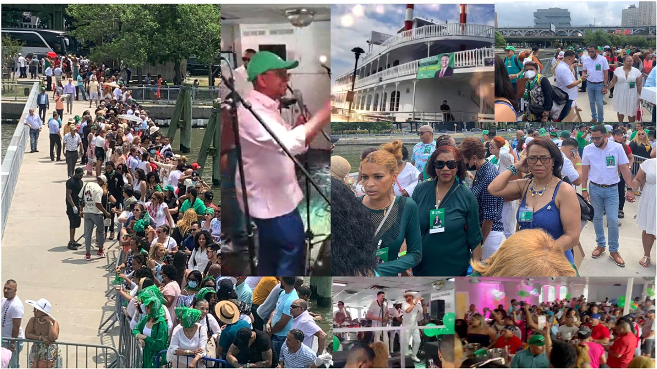Apoyo masivo a Leonel durante “Fiestón de Verano 2022” en barco organizado por direcciones de FP en Manhattan y El Bronx