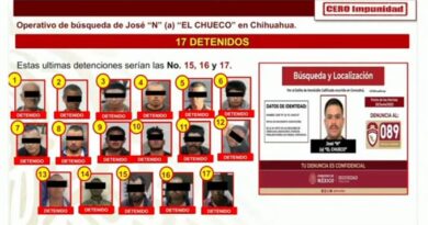 Suman 17 personas detenidas en el operativo del Gobierno mexicano para capturar a 'El Chueco', el asesino de dos sacerdotes jesuitas
