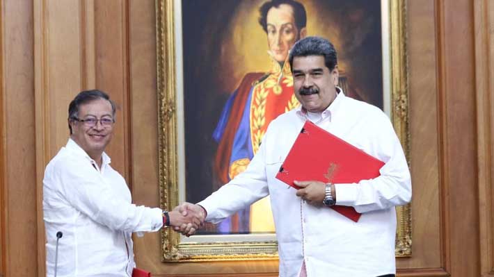 Maduro y Petro sostienen primer encuentro en Caracas: Logran acuerdos en materia de seguridad fronteriza y energía