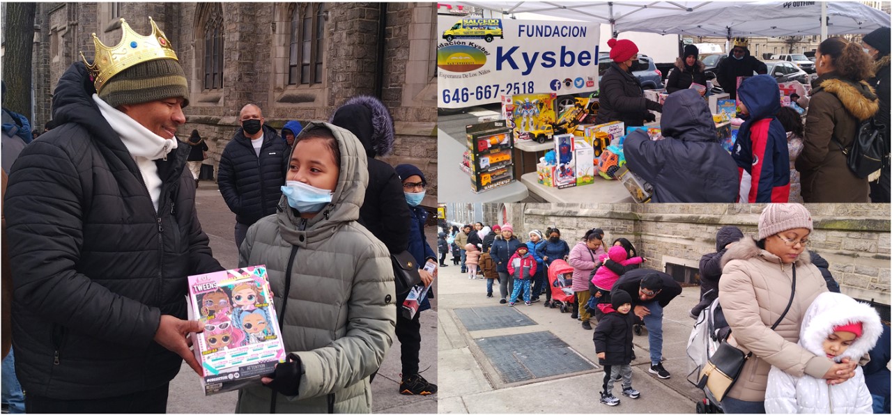 Más de 400 niños en el Alto Manhattan recibieron juguetes de fundaciones Kysbel, ER y Salcedo Cargo Express por Día de Reyes