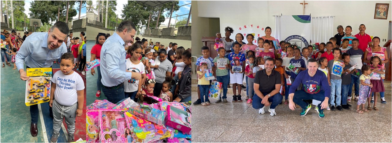 Tallaj Junior continúa obra social distribuyendo juguetes a cientos de niños en poblados del Cibao por Día de Reyes