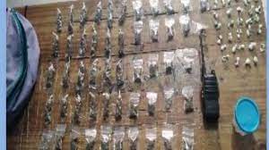 Policía Nacional decomisa 94 porciones de diferentes tipos de drogas y ocupa arma de fuego