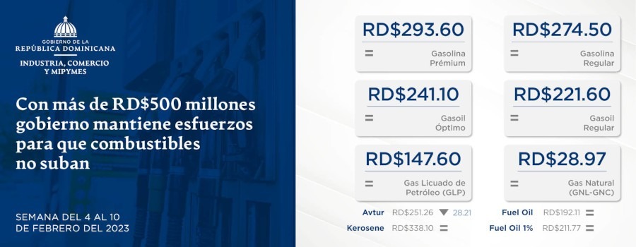 Con más de RD$500 millones gobierno mantiene esfuerzos para que combustibles no suban