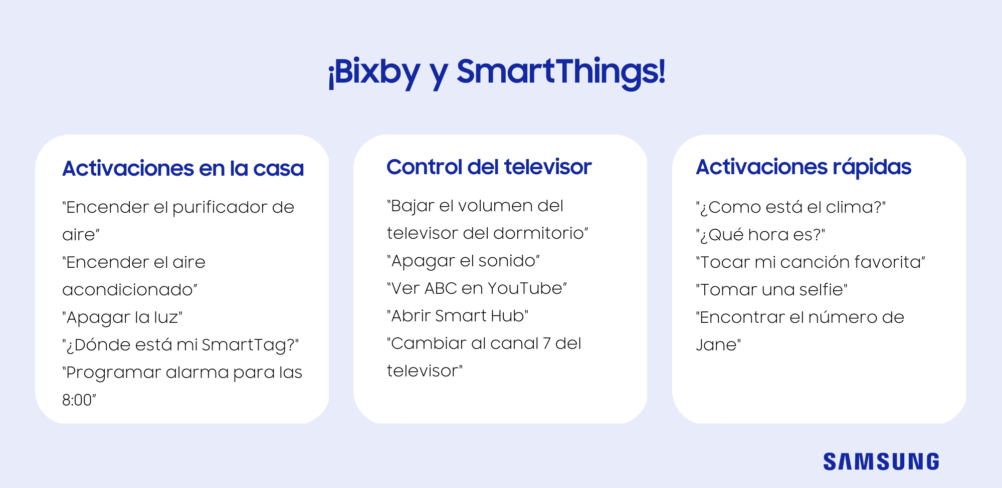 Bixby y SmartThings de Samsung se integran para facilitar el día a día en el hogar