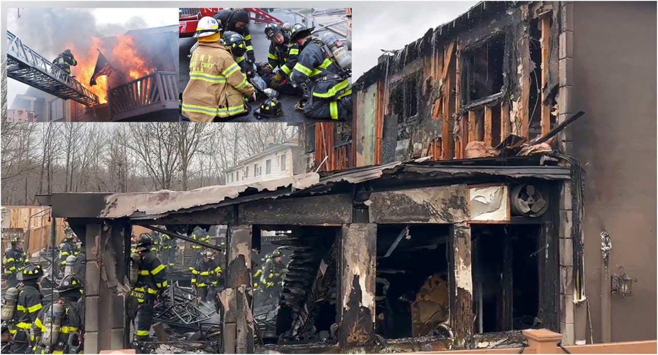 Fiero incendio en casa de Staten Island deja 22 bomberos heridos con tres graves tras colapsar estructura siniestrada