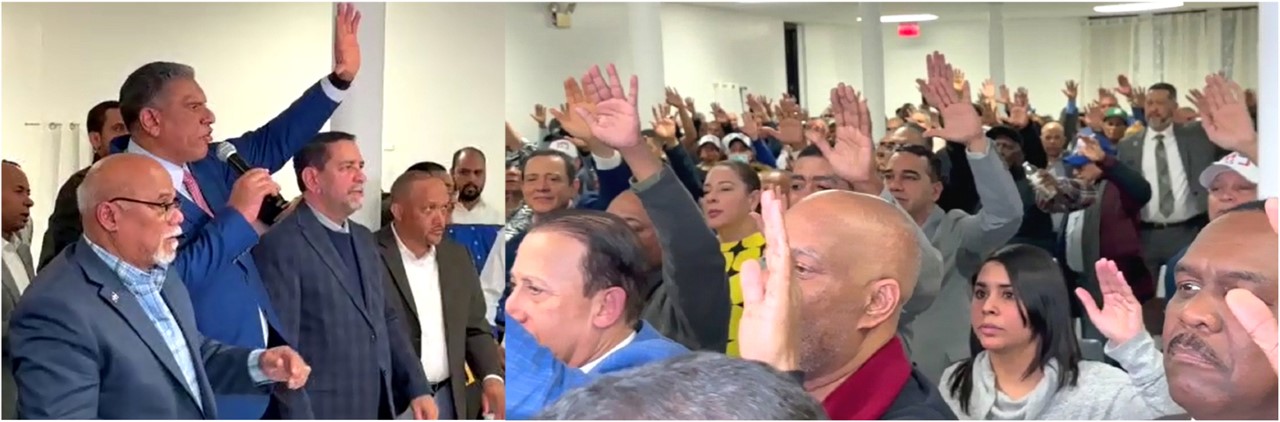 Ministro de interior juramenta nueva directiva seccional PRM NY llamando perremeístas mantenerse firmes por reelección de Abinader