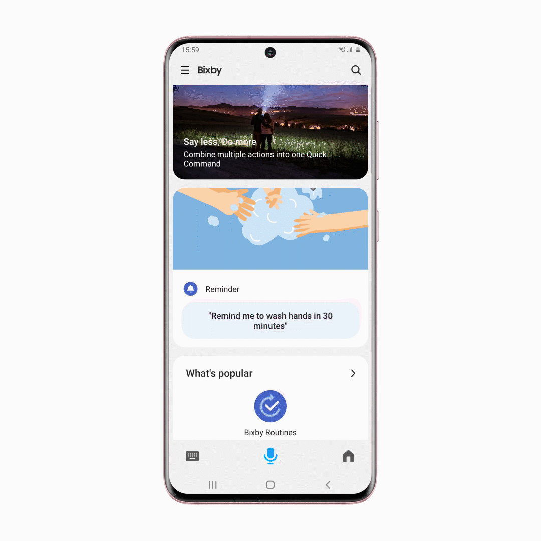 Descubre cinco comandos de Bixby, asistente virtual de Samsung, que simplificarán tu rutina de trabajo
