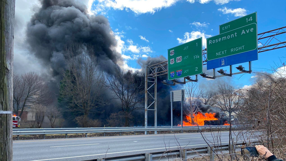 EE.UU. : Un camión cisterna explota y arde en llamas en Maryland