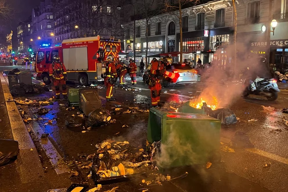 Francia enfrenta la novena jornada de protestas en contra de la reforma de pensiones de Macron