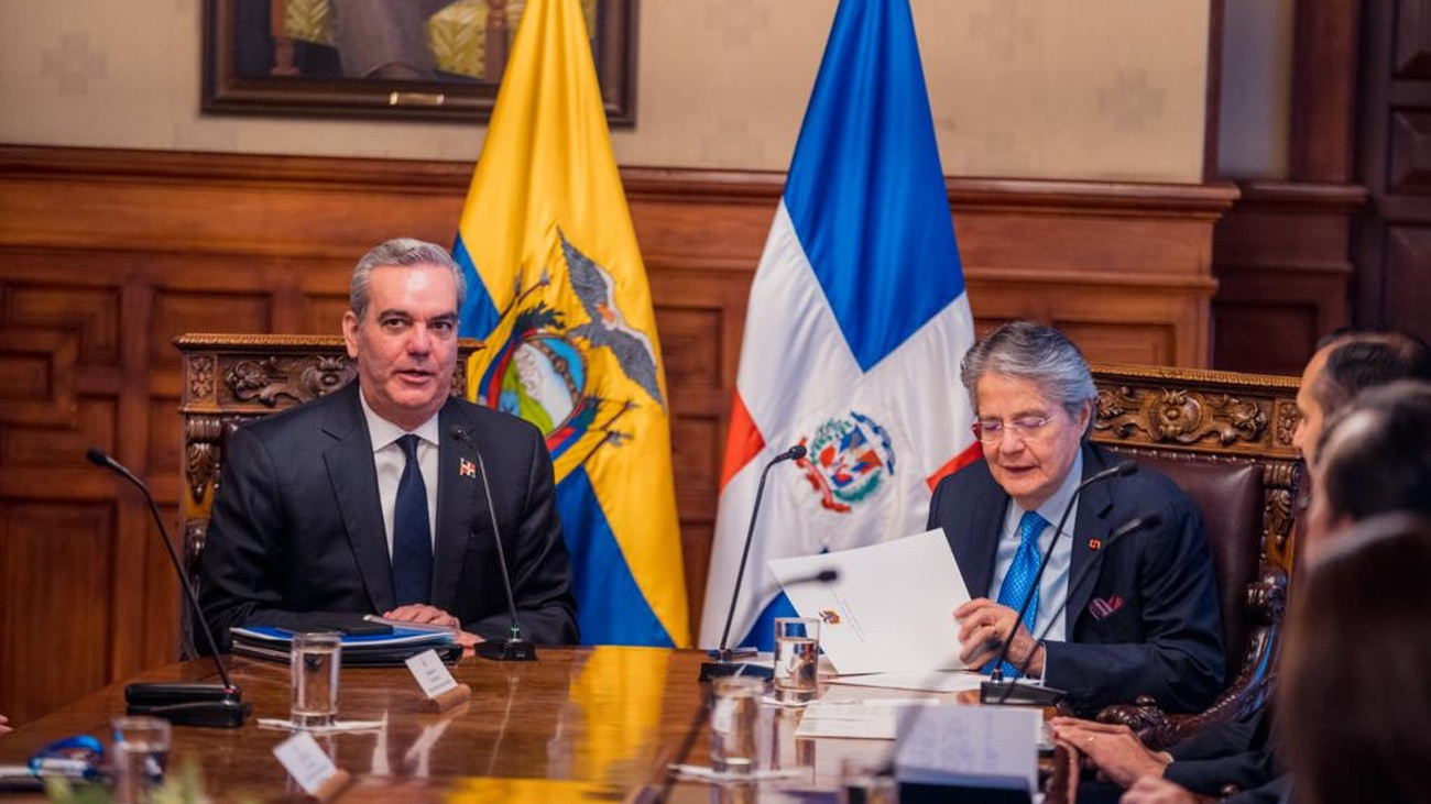 Presidente Abinader se reúne con su homólogo Guillermo Lasso en el Palacio Presidencial