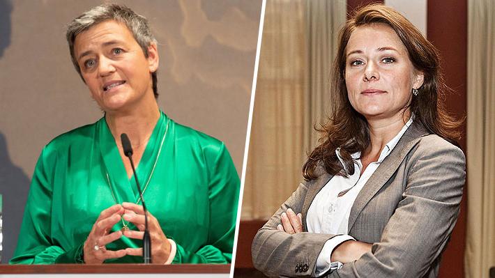 Margrethe Vestager, la política danesa que inspiró la popular serie "Borgen" y que llega a Chile este sábado