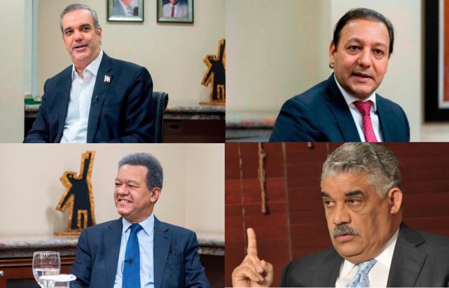 Los presidenciables de los cuatro partidos mayoritarios para el 2024