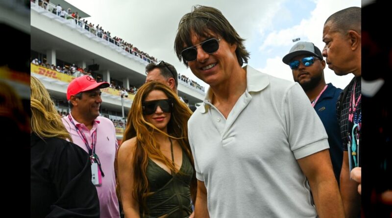 Shakira y Tom Cruise juntos en el GP de Miami, las fotos