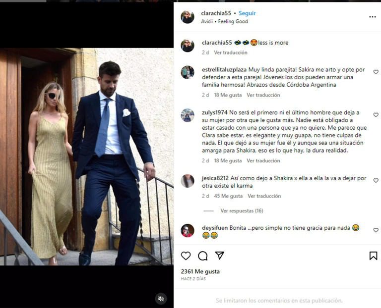 “Paticas de Chirlobirlo”: el inusual rasgo de Clara Chía que salió a relucir en la boda del hermano de Piqué
