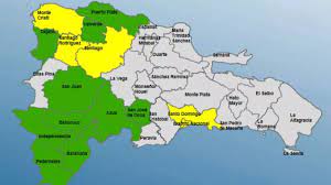 COE mantiene cinco provincias en alerta amarilla y diez en verde por vaguada