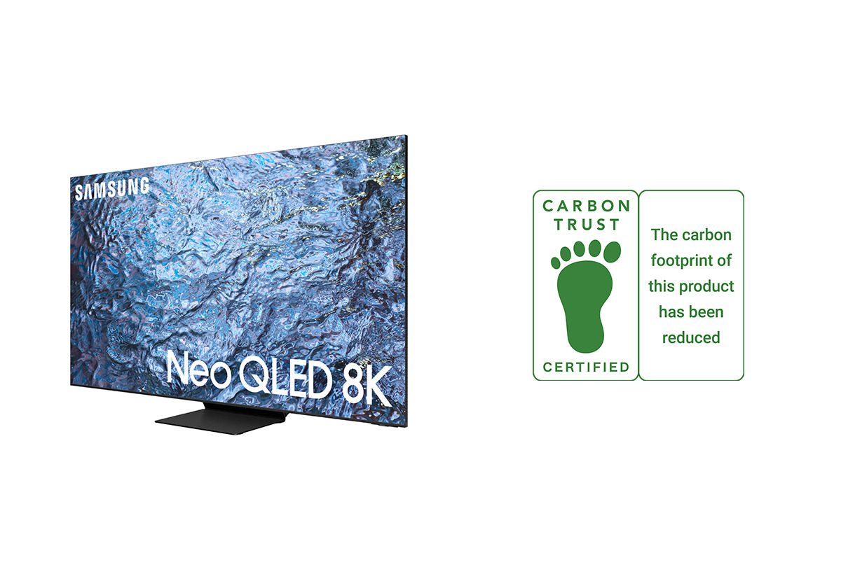 El Neo QLED 2023 de Samsung logra la certificación de "reducción de CO2" de Carbon Trust 