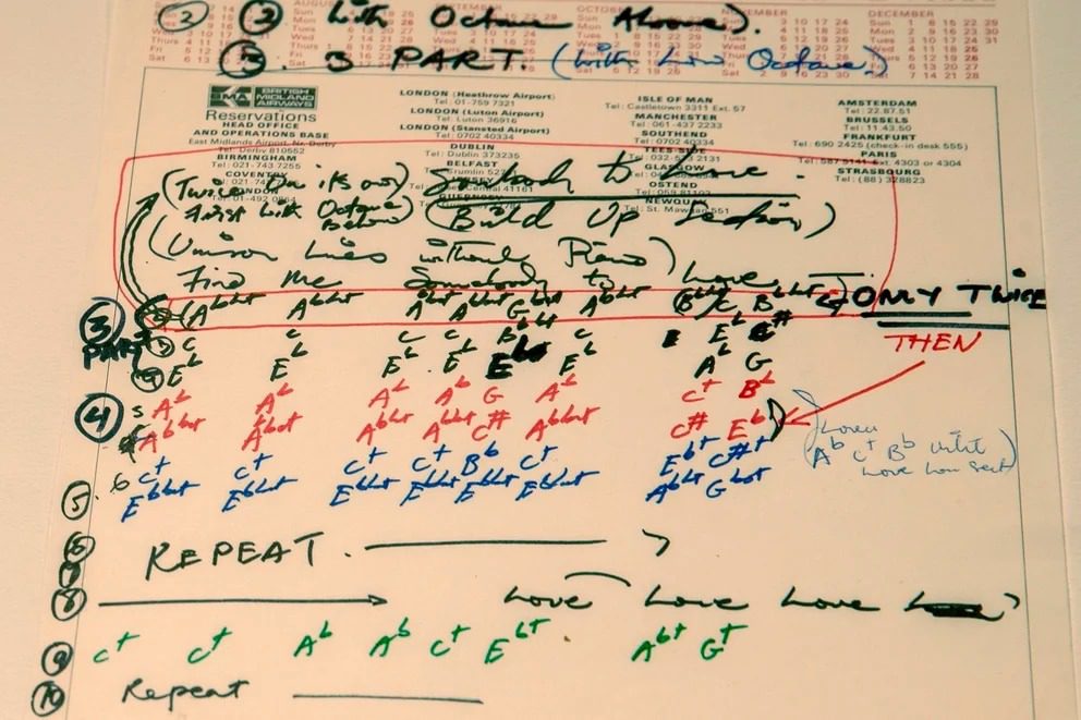 Subastarán manuscritos de Freddie Mercury que contienen detalles inéditos de sus más grandes éxitos