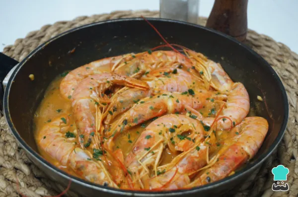 Receta de Langostinos en salsa marinera