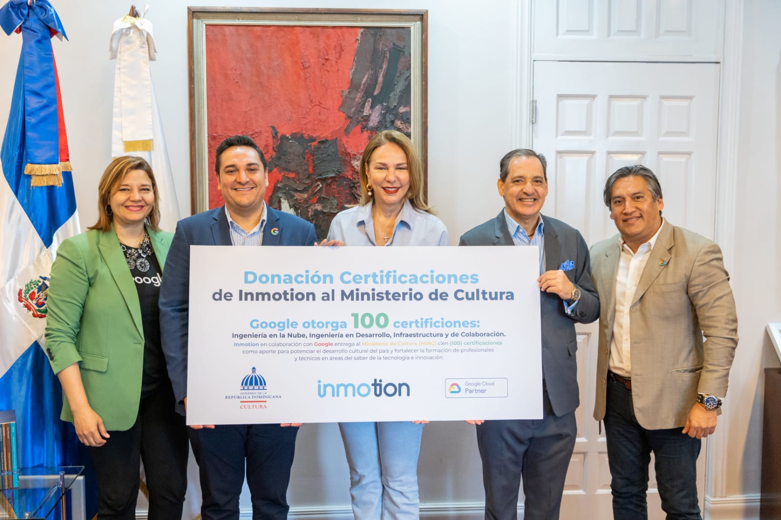 Ministerio de Cultura recibe donación de 100 certificaciones por Google e Inmotion