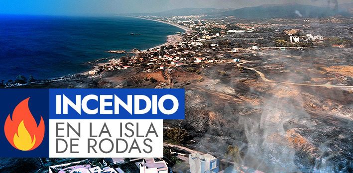 Miles de visitantes han sido evacuados: Cómo se enfrenta el grave incendio que afecta la turística isla de Rodas en Grecia
