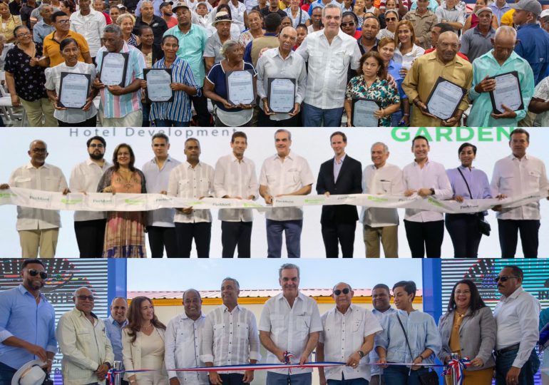 Luis Abinader entrega más de 300 títulos de propiedad en Montecristi; inaugura centro de INFOTEP y hotel Wyndham Garden El Morro