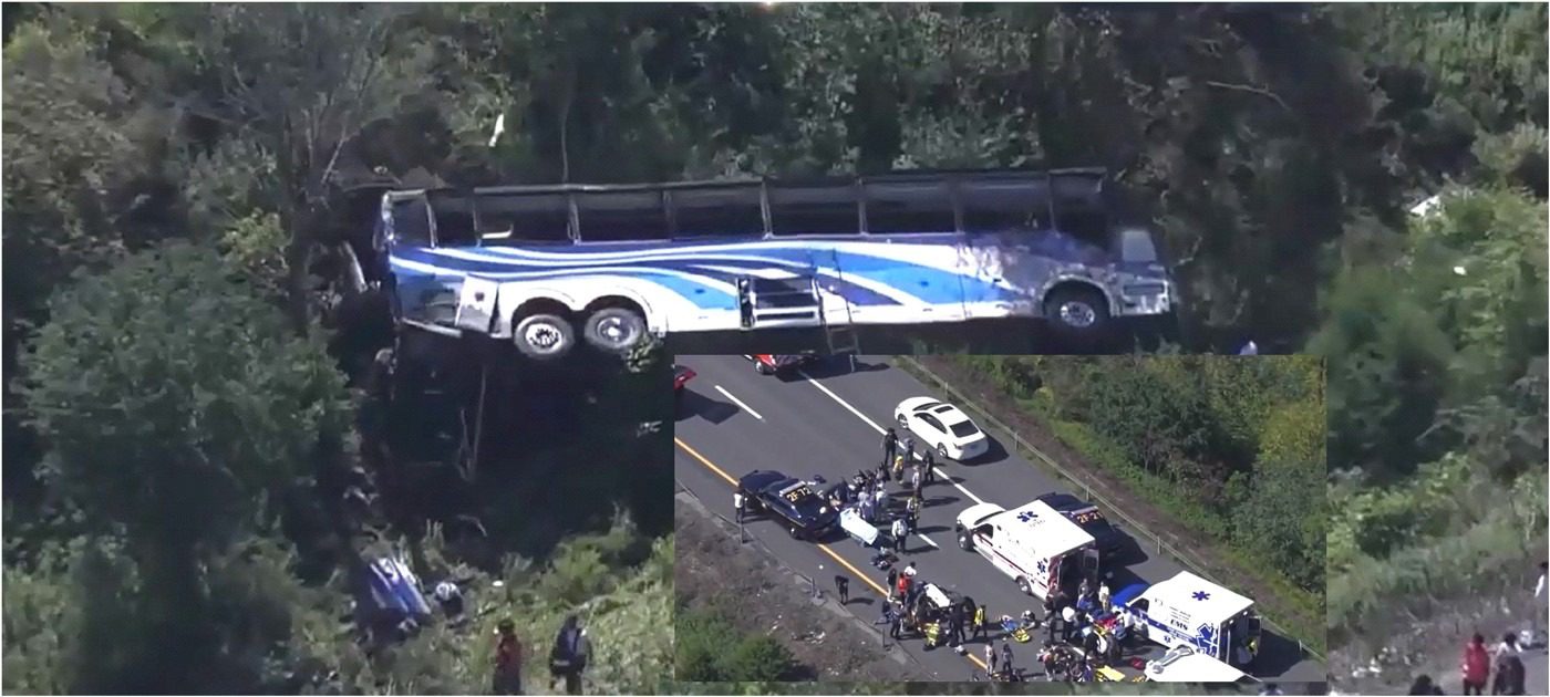 Neumático flojo habría provocado accidente de autobús dejando dos mujeres muertas y 46 estudiantes heridos en el condado Orange de Nueva York