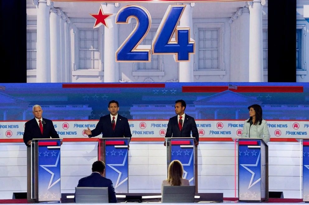 Siete precandidatos presidenciales republicanos se enfrentaron en el segundo debate sin Donald Trump