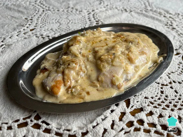 Receta de Pollo al disco con crema