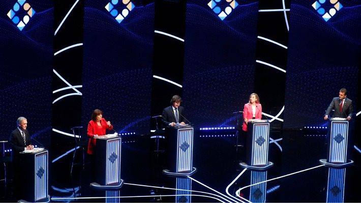 Con fuertes y tensos cruces, candidatos en Argentina participan en segundo debate presidencial marcado por la seguridad
