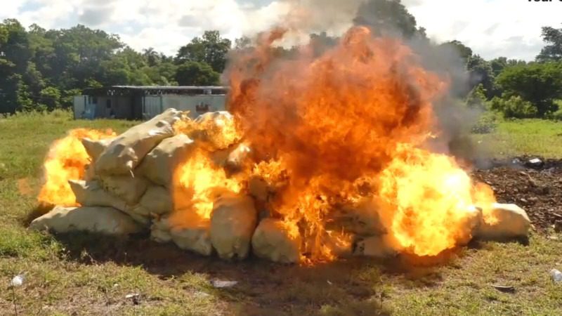 Haitianos queman sacos de tayota procedentes de República Dominicana