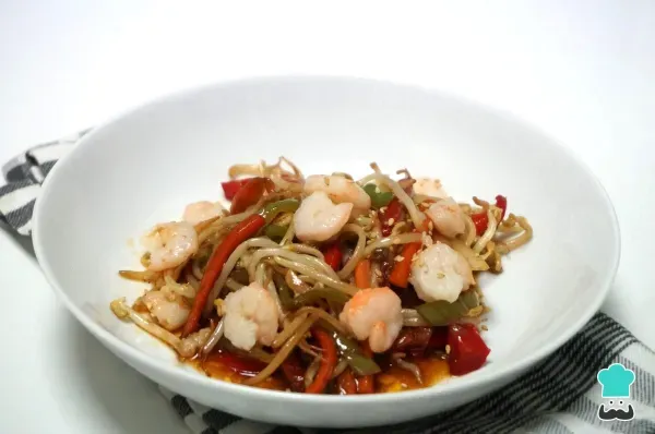 Receta de Chop suey de gambas