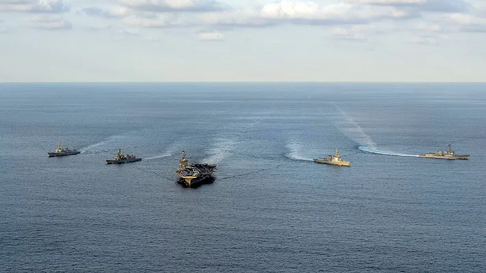 En medio de tensión con Norcorea: Japón, Estados Unidos y Corea del Sur realizan ejercicios navales con portaaviones