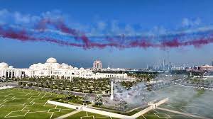 Bandera rusa en el cielo y caravana oficial: Putin llega a Emiratos Árabes Unidos