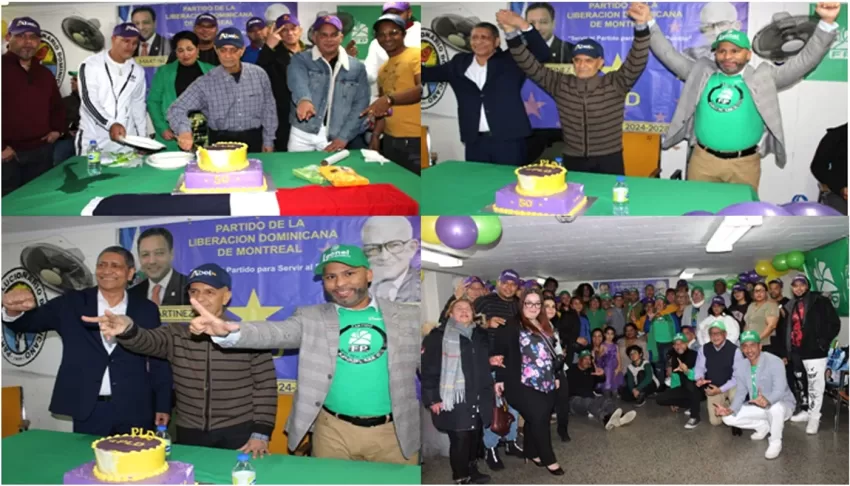 El PLD en Montreal celebró 50 años de fundación del partido con  participación de FP y PRD como organizaciones invitadas
