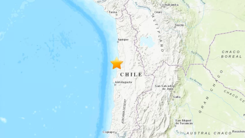Un sismo de magnitud 6,1 se registra en la región chilena de Antofagasta