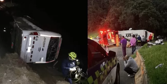 Dos accidentes viales en la misma zona de Colombia dejan seis muertos y al menos 50 heridos