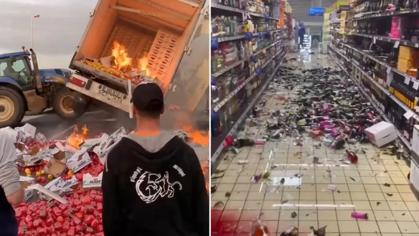 Fuego y destrucción: Francia hace un balance de la violenta jornada de protestas de los agricultores