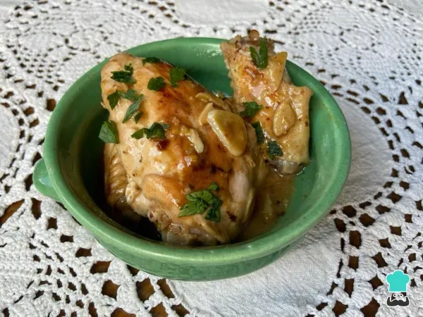Receta de Pollo al ajillo receta de la abuela