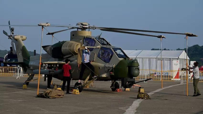 China exhibe por primera en el extranjero su helicóptero de ataque