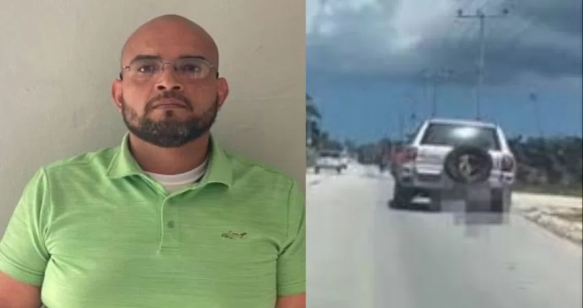 Apresan conductor que arrastró perro atado detrás de su vehículo