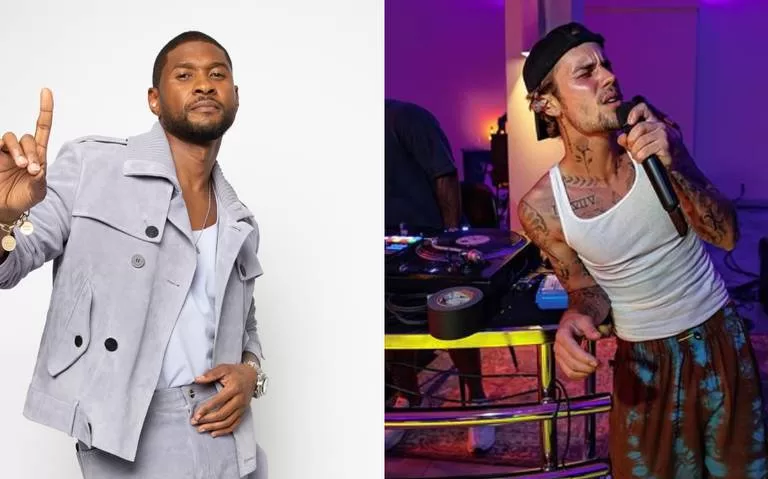 Aseguran que Usher y Justin Bieber podrían compartir escenario en el show de medio tiempo del Super Bowl 2024