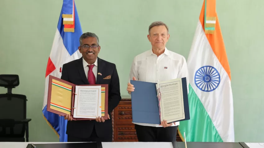 República Dominicana y la India firman Protocolo de Cooperación Económica y de Comercio Bilateral