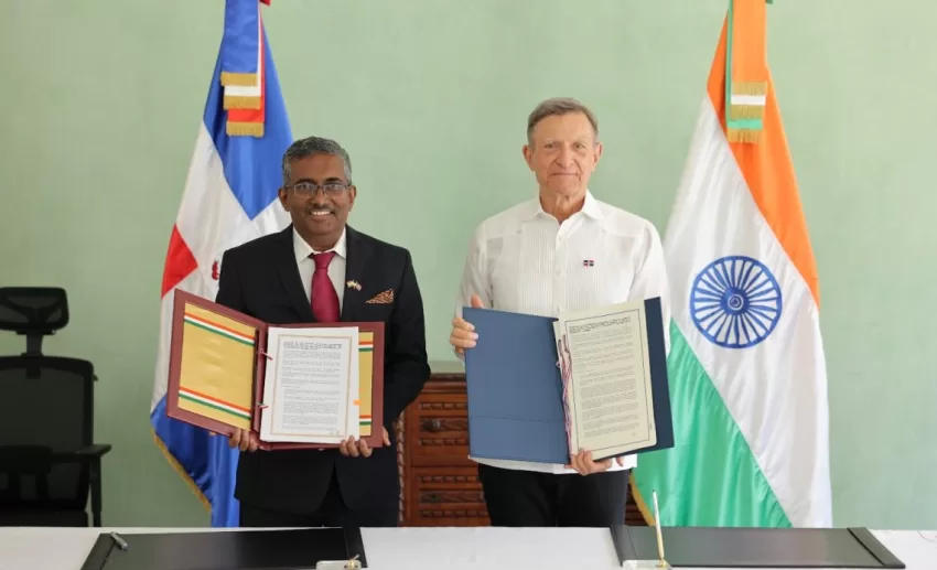 RD y la India firman protocolo de cooperación económica y de comercio bilateral
