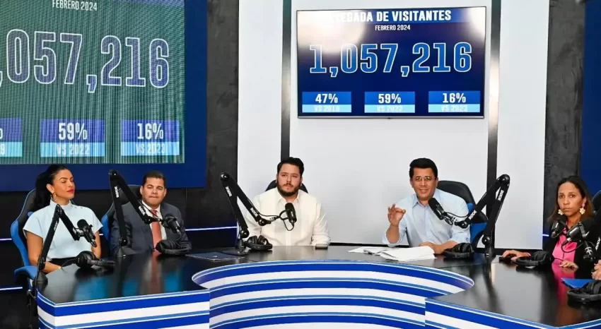RD recibe 1,057,216 turistas en febrero 2024