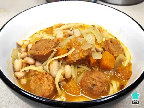 Receta de Porotos con rienda y longaniza