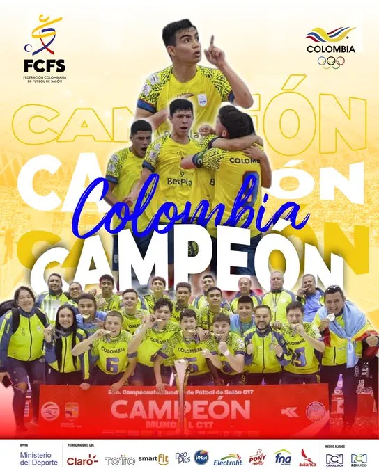 Colombia, campeón del Mundial Sub-17 de Fútbol de Salón
