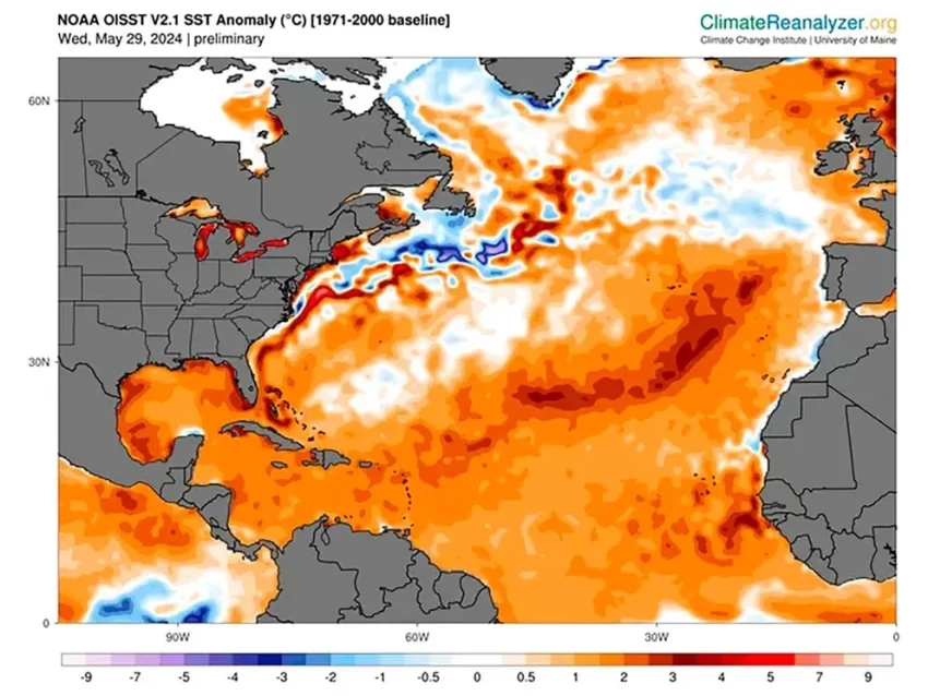 Advierten que el aumento de las temperaturas oceánicas podría intensificar la temporada de huracanes
