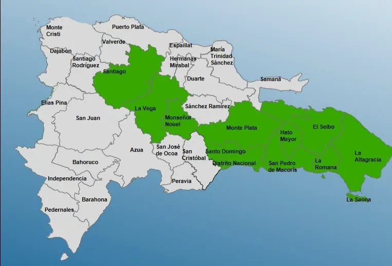 COE eleva a 10 las provincias en alerta verde